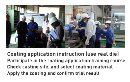 Coating application instruction (use real die)